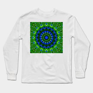 Falmouth-Blue Wildflowers  Kaleidoscope Long Sleeve T-Shirt